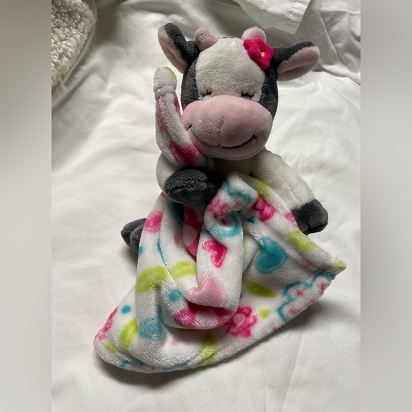 Little Miracles Cow Plush Snuggles Lovey Plush Security Blanket - Picture 1 of 13